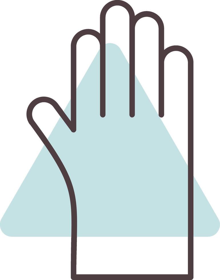 Cleaning Gloves Line  Shape Colors Icon vector