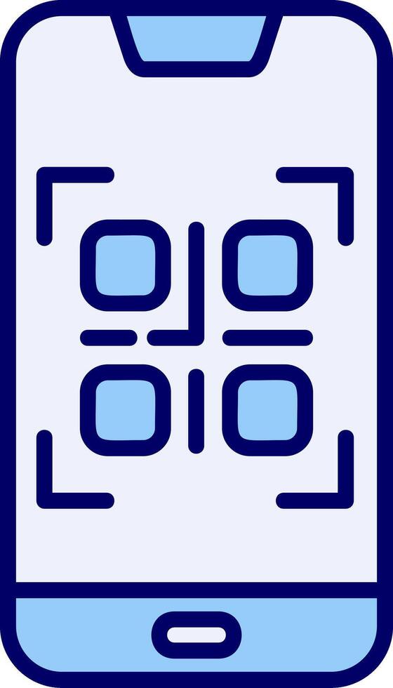 Smartphone QR Code Vecto Icon vector