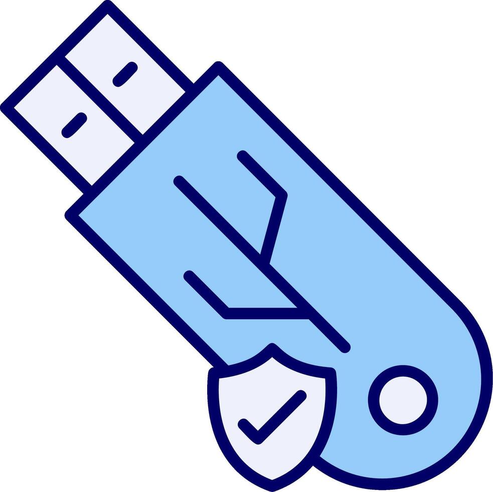 Usb Secure Vecto Icon vector