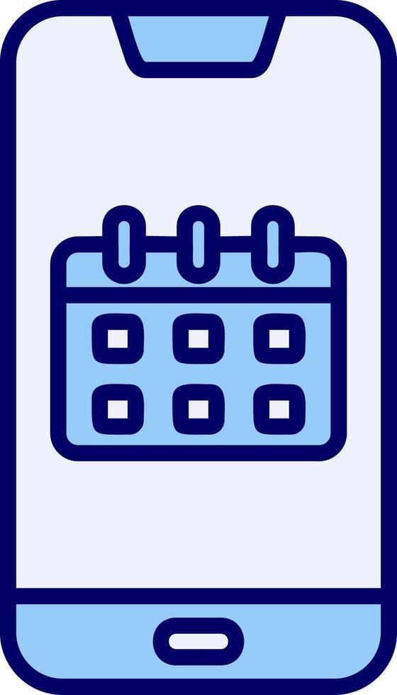 Smartphone Calendar Vecto Icon vector