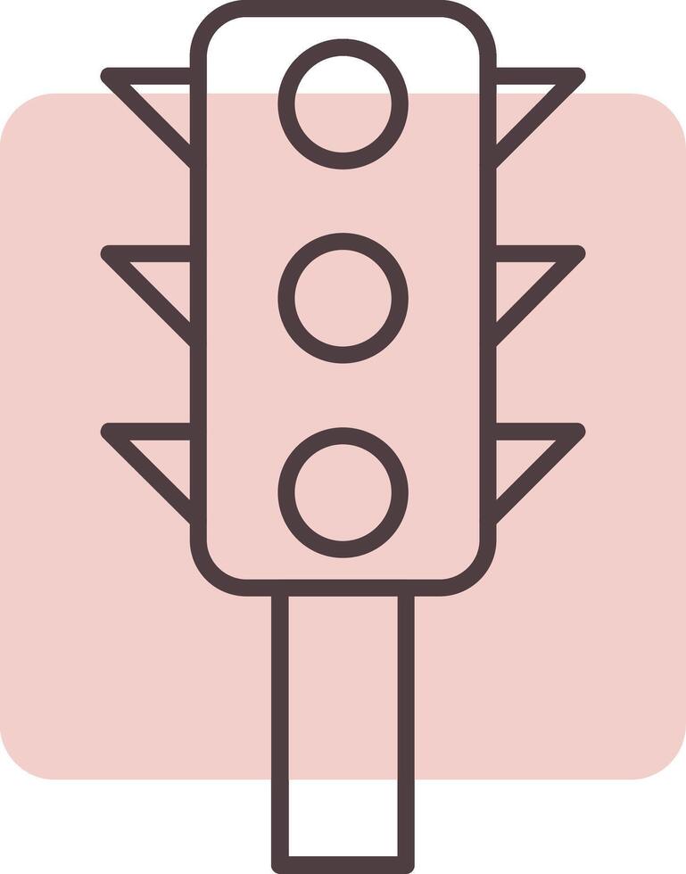 Traffic Control Line  Shape Colors Icon vector