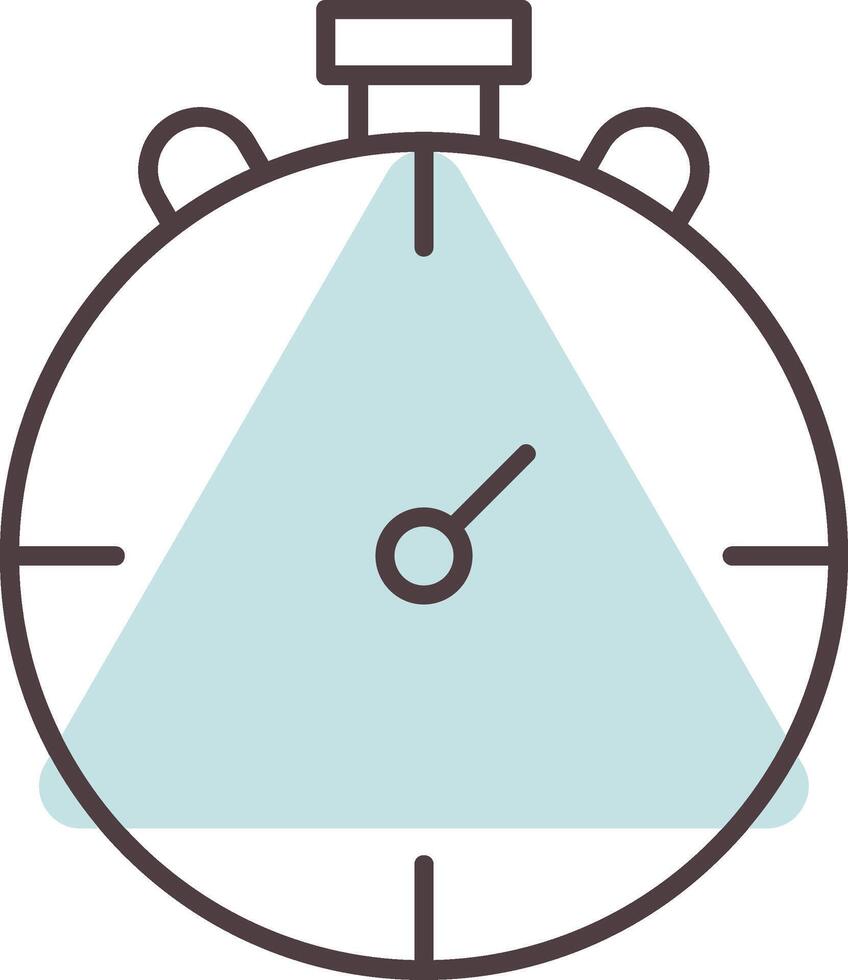 Stop Watch Line  Shape Colors Icon vector