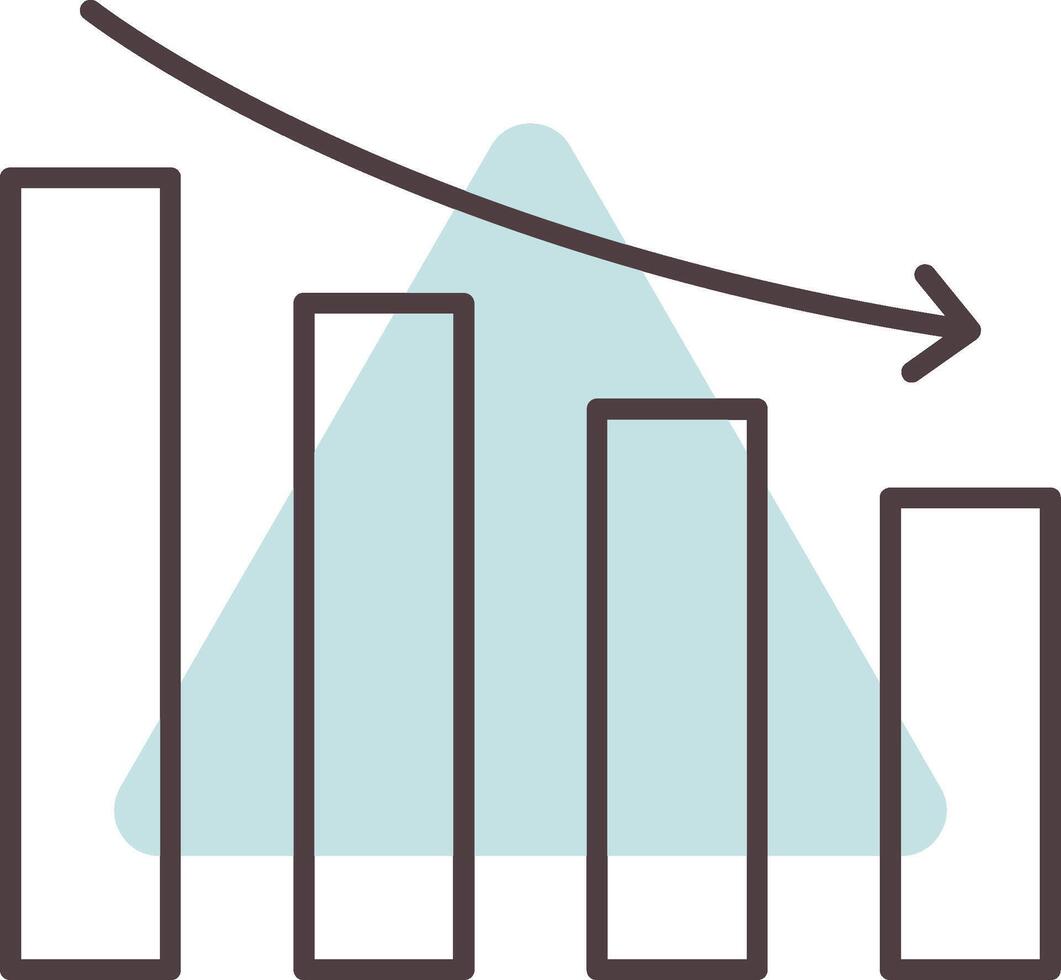 Reputation Loss Line  Shape Colors Icon vector