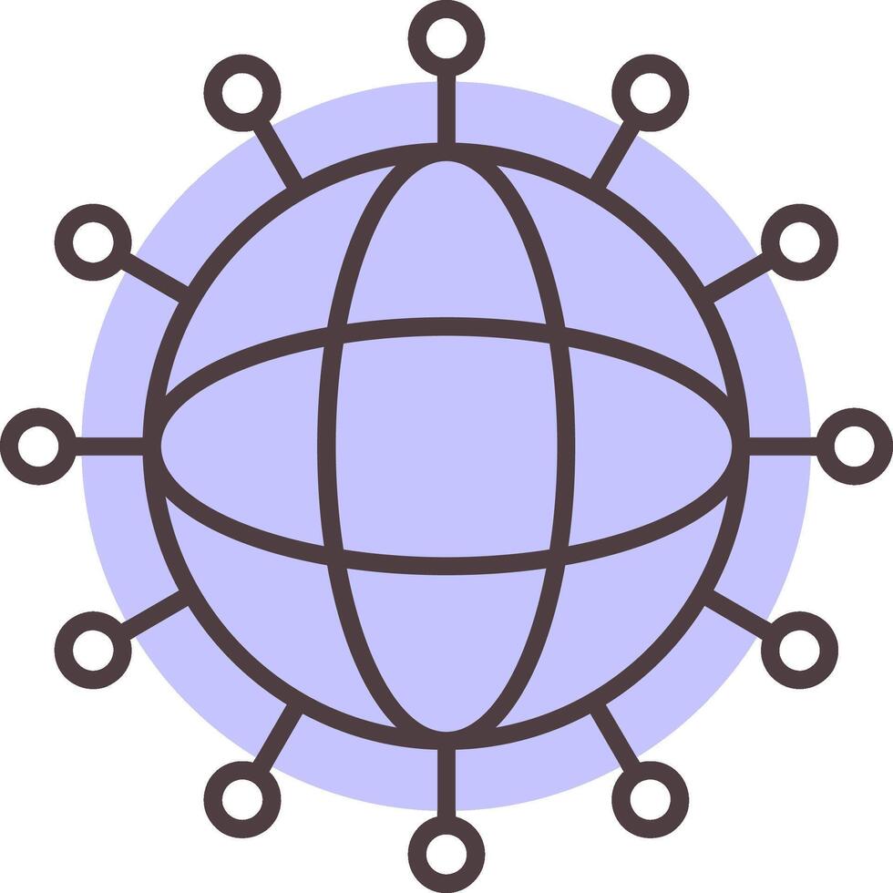 Connected Line  Shape Colors Icon vector
