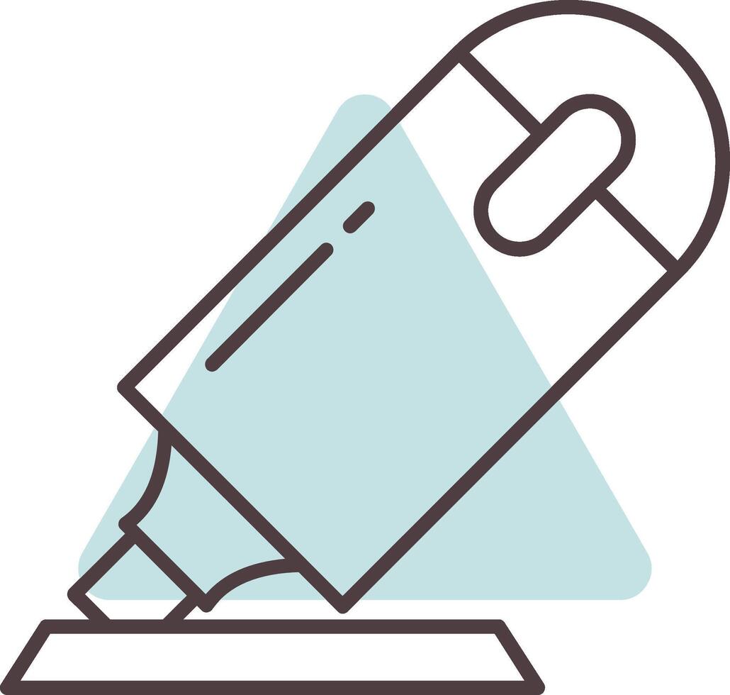 Highlighter Line  Shape Colors Icon vector