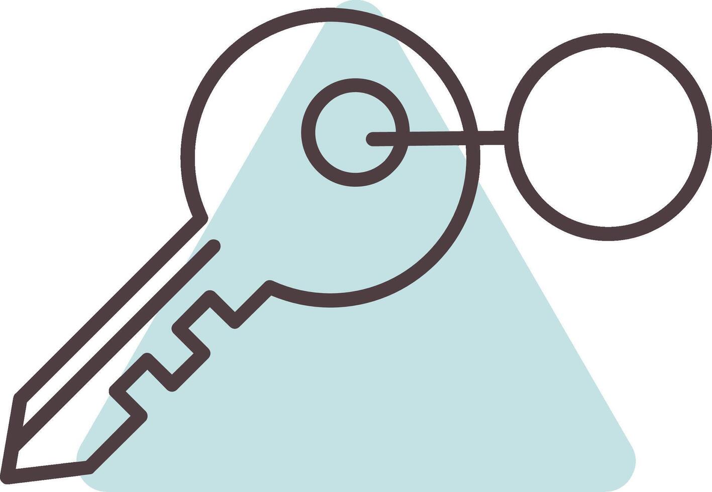 Key Line  Shape Colors Icon vector