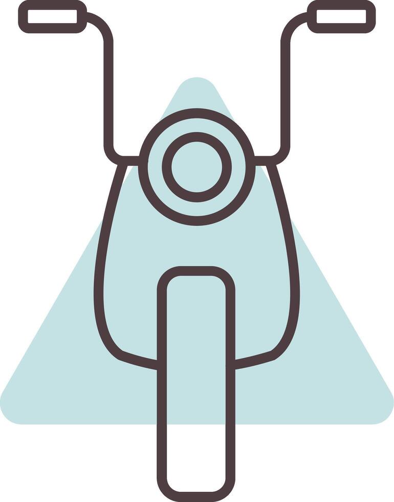 Motorcycle Line  Shape Colors Icon vector
