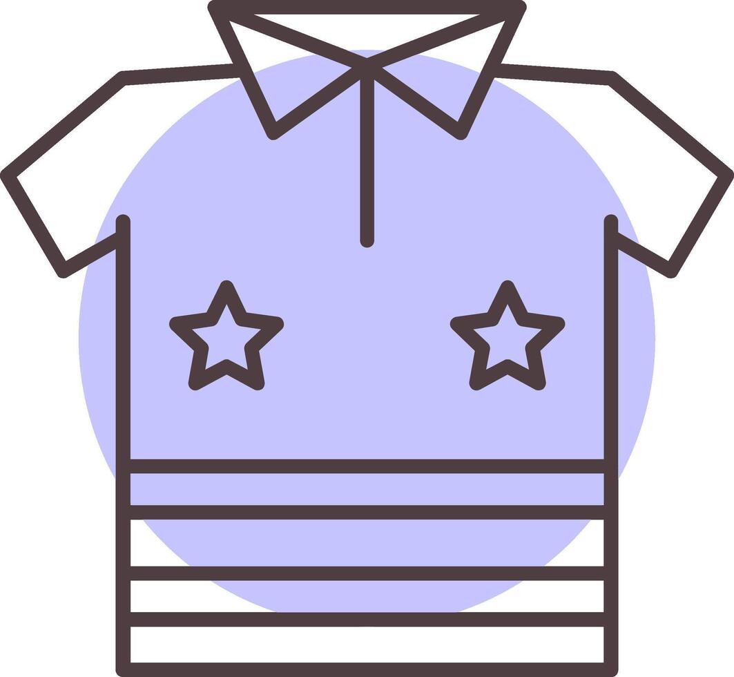 camisa línea forma colores icono vector