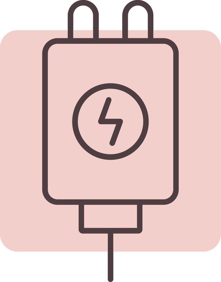 Adapter Line  Shape Colors Icon vector