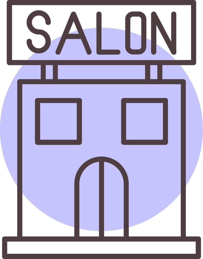 Salon Line  Shape Colors Icon vector