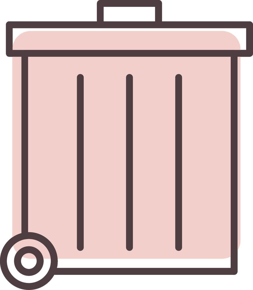 Refuse Line  Shape Colors Icon vector