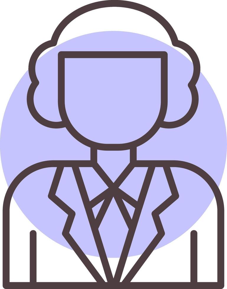 Judge Line  Shape Colors Icon vector