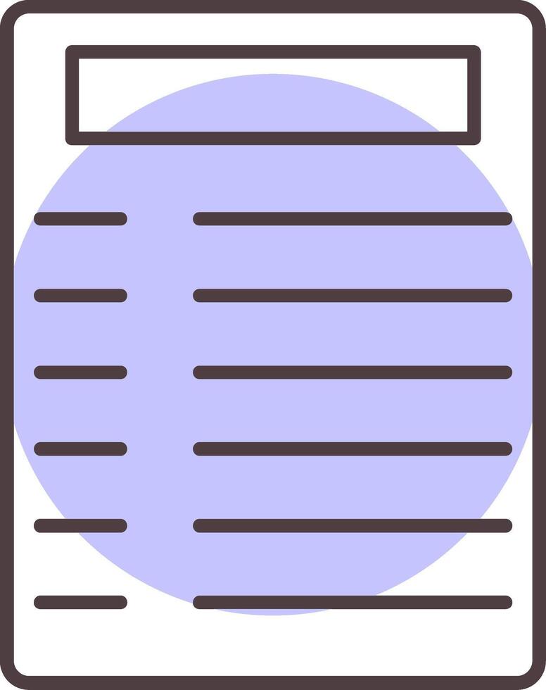 Parchment Line  Shape Colors Icon vector