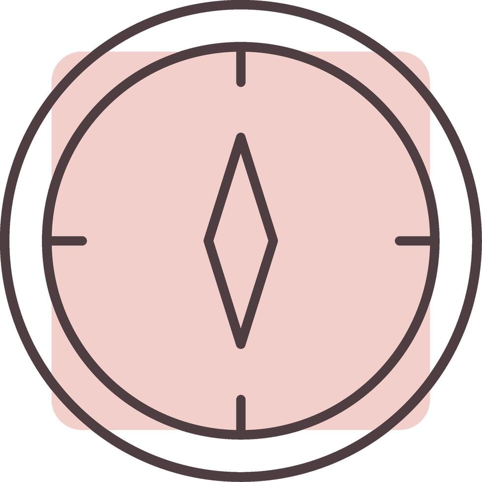 Compass Line  Shape Colors Icon vector