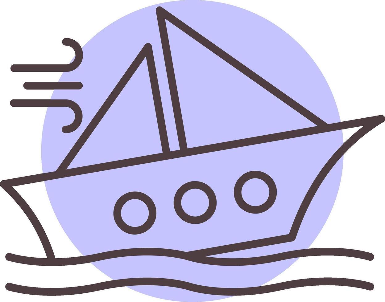 Shipwreck Line  Shape Colors Icon vector
