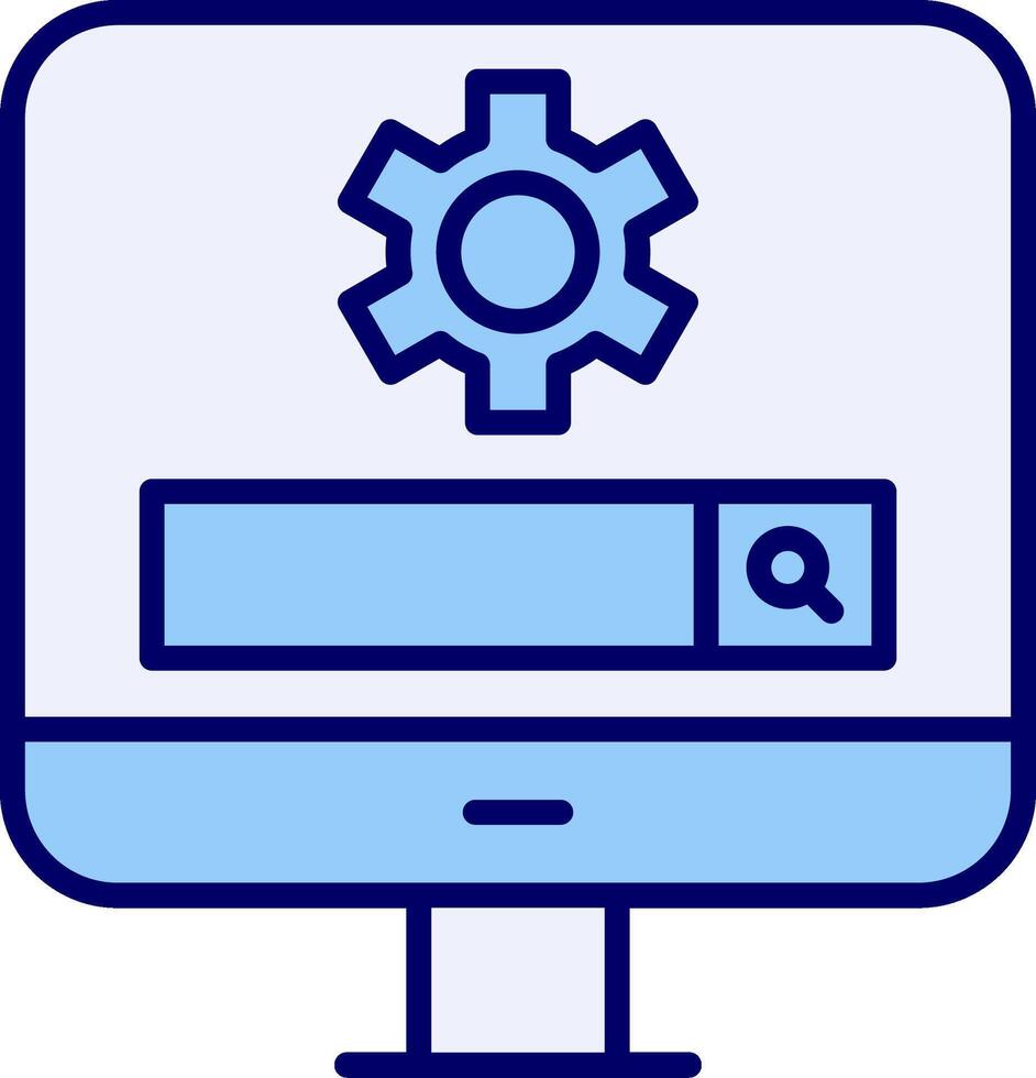 Computer Search Engine Vecto Icon vector