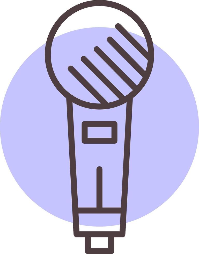 mic línea forma colores icono vector