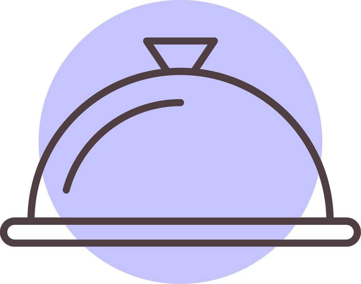 servicio plato línea forma colores icono vector