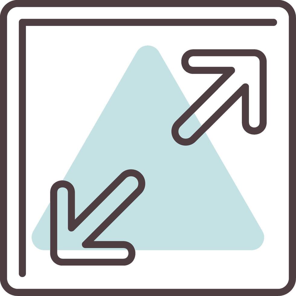 Resize Line  Shape Colors Icon vector