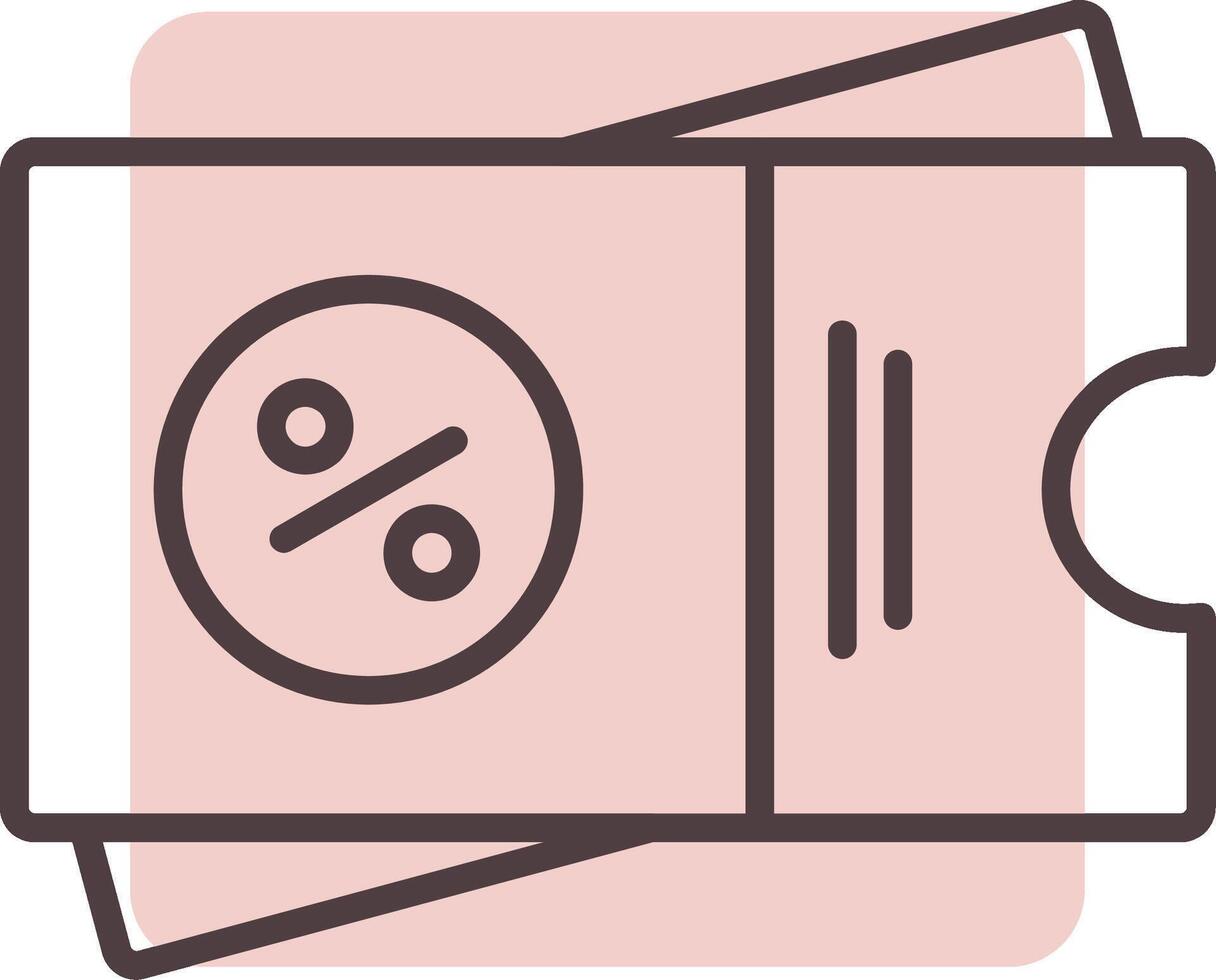 Voucher Line  Shape Colors Icon vector