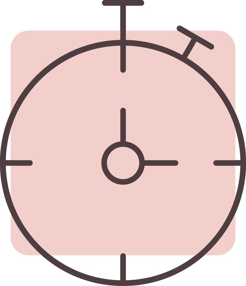 Chronometer Line  Shape Colors Icon vector