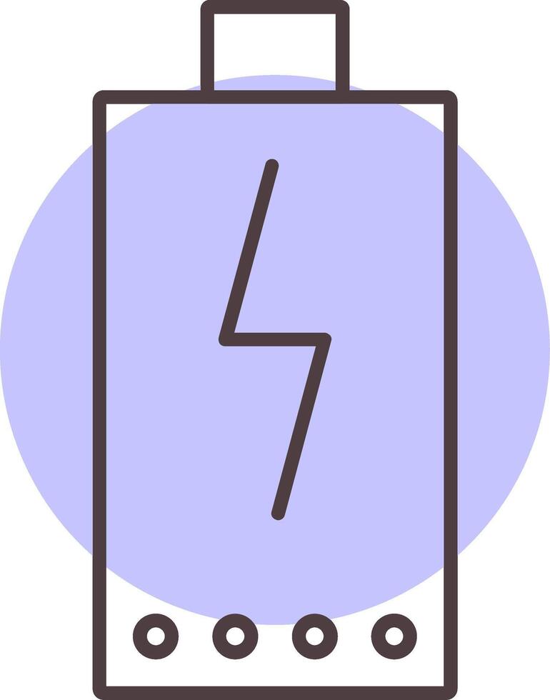 Power Line  Shape Colors Icon vector