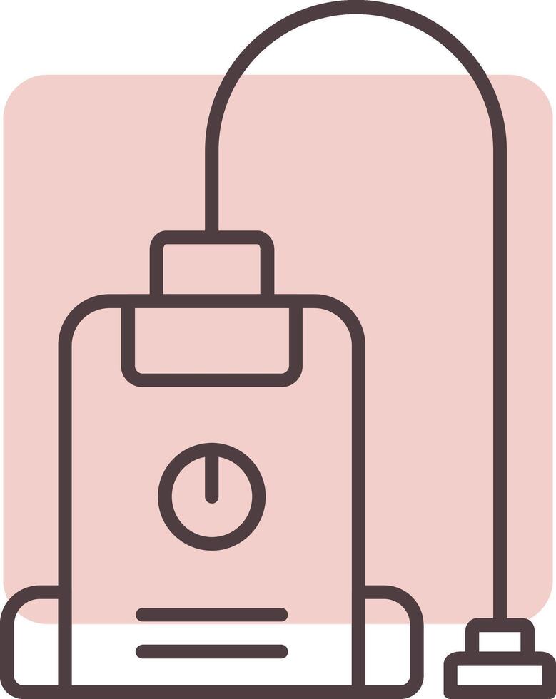 Vacuum Cleaner Line  Shape Colors Icon vector