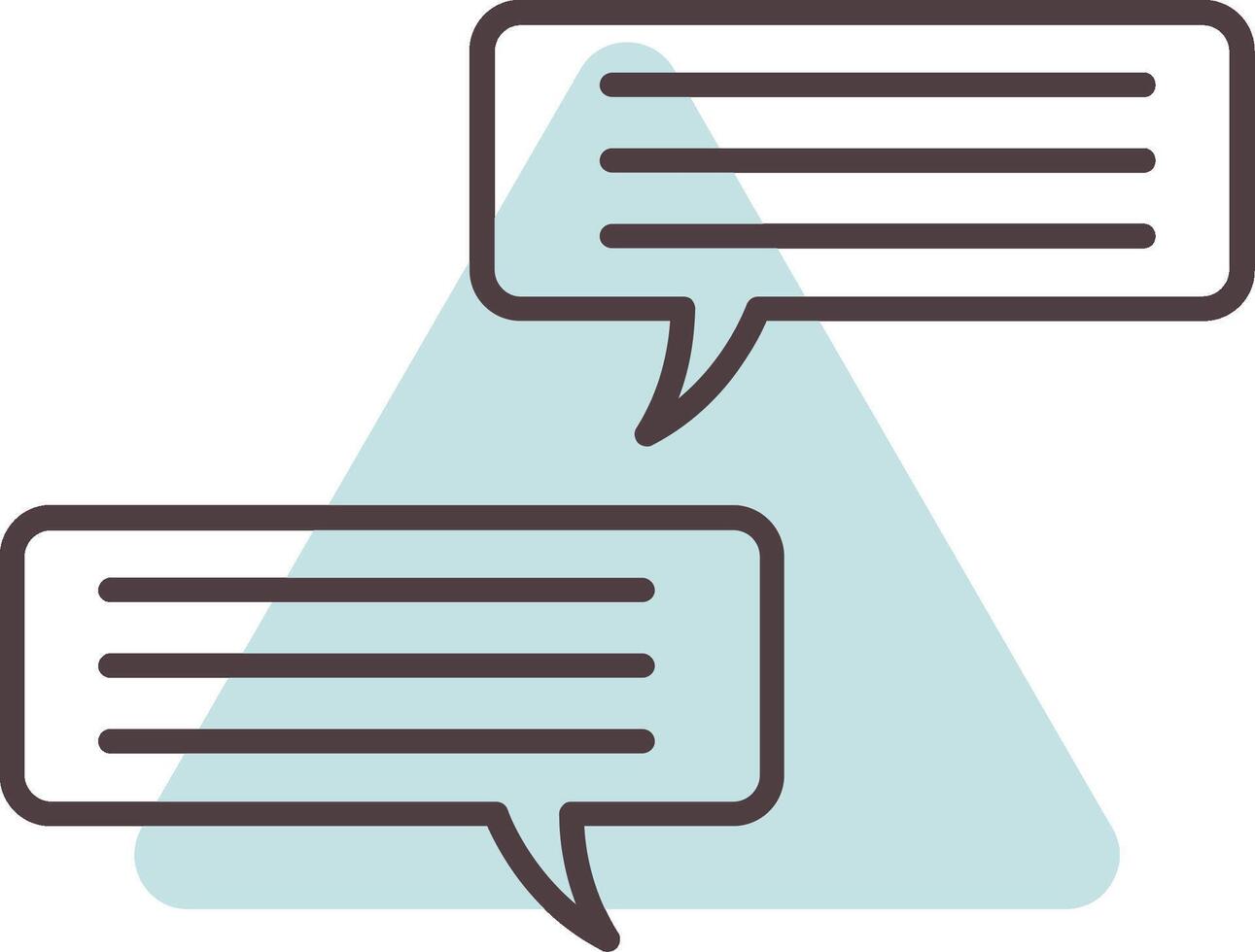 Conversation Line  Shape Colors Icon vector