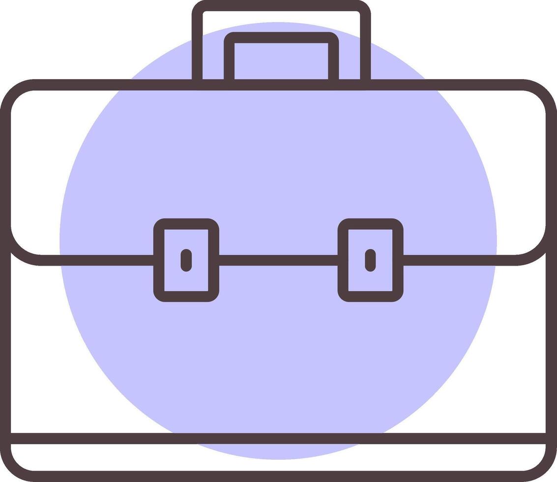 Briefcase Line  Shape Colors Icon vector