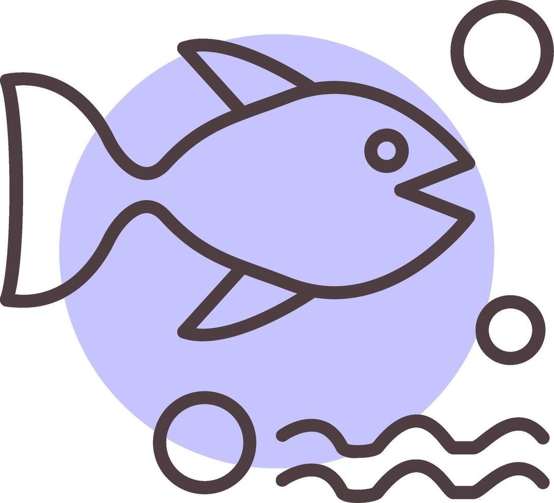 Seafood Line  Shape Colors Icon vector