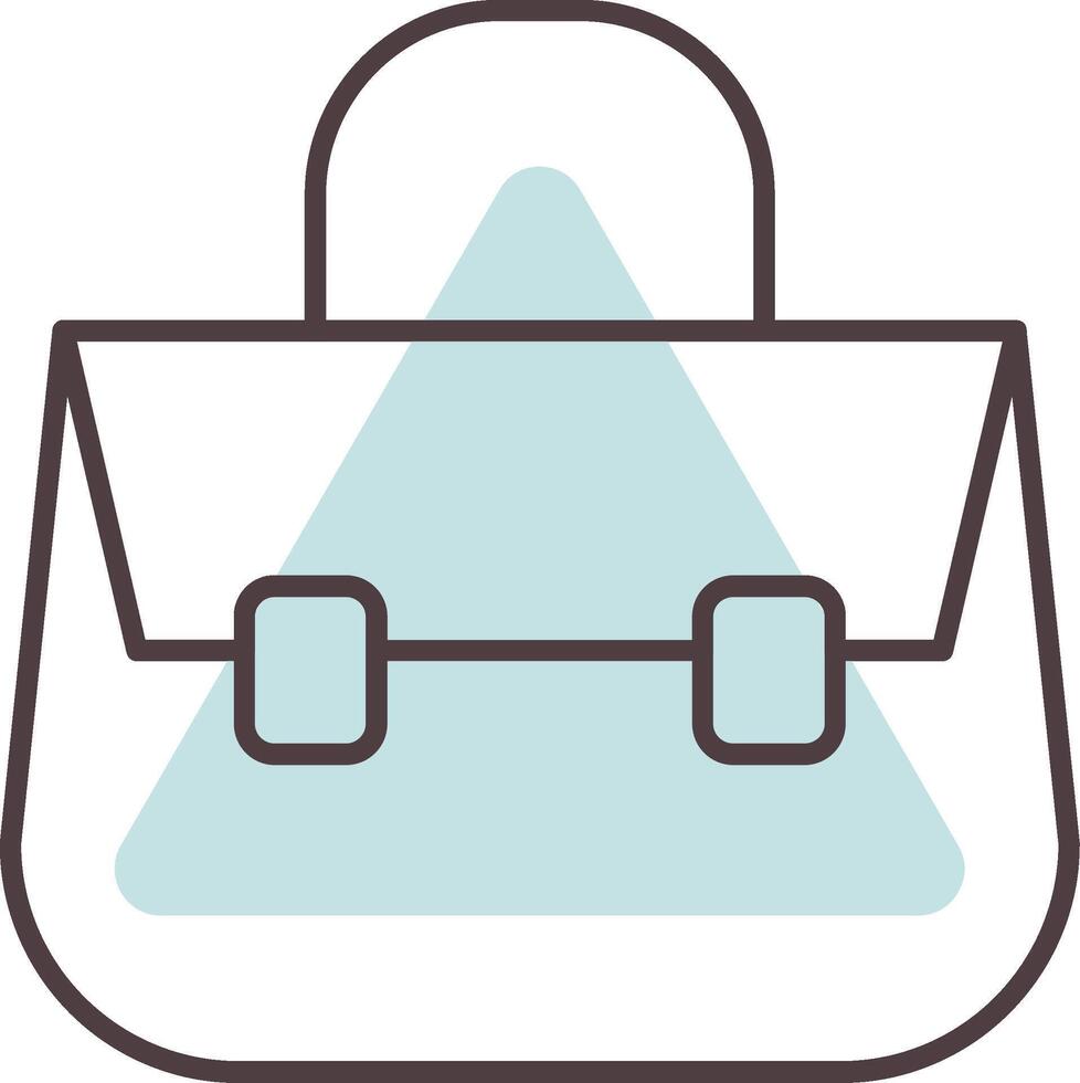 Shoulder Bag Line  Shape Colors Icon vector