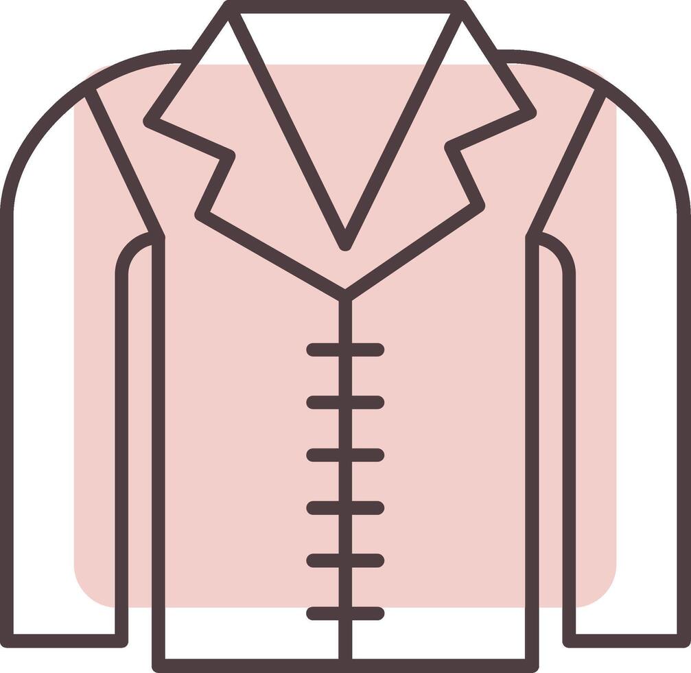 Coat Line  Shape Colors Icon vector