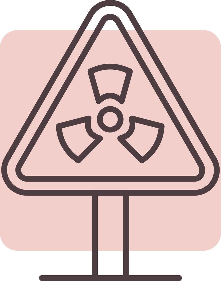 Radiation Zone Line  Shape Colors Icon vector