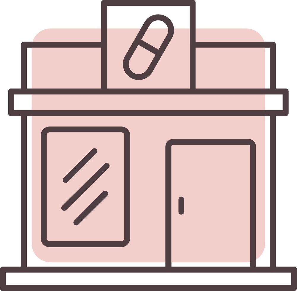 Pharmacy Line  Shape Colors Icon vector