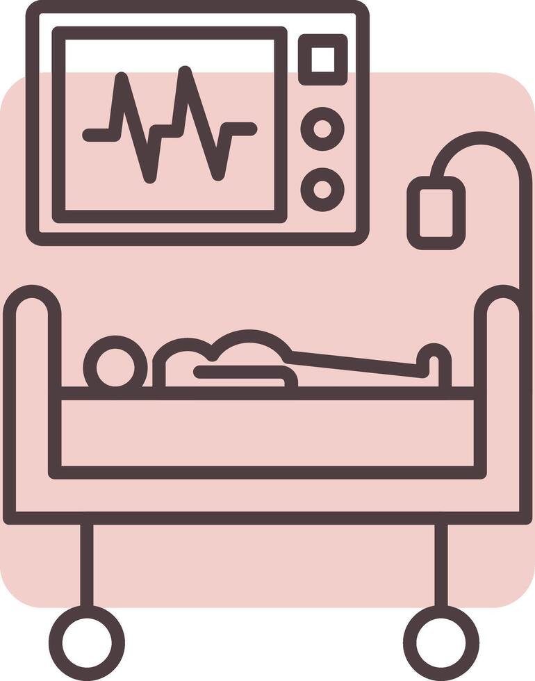 Medical Treatment Line  Shape Colors Icon vector