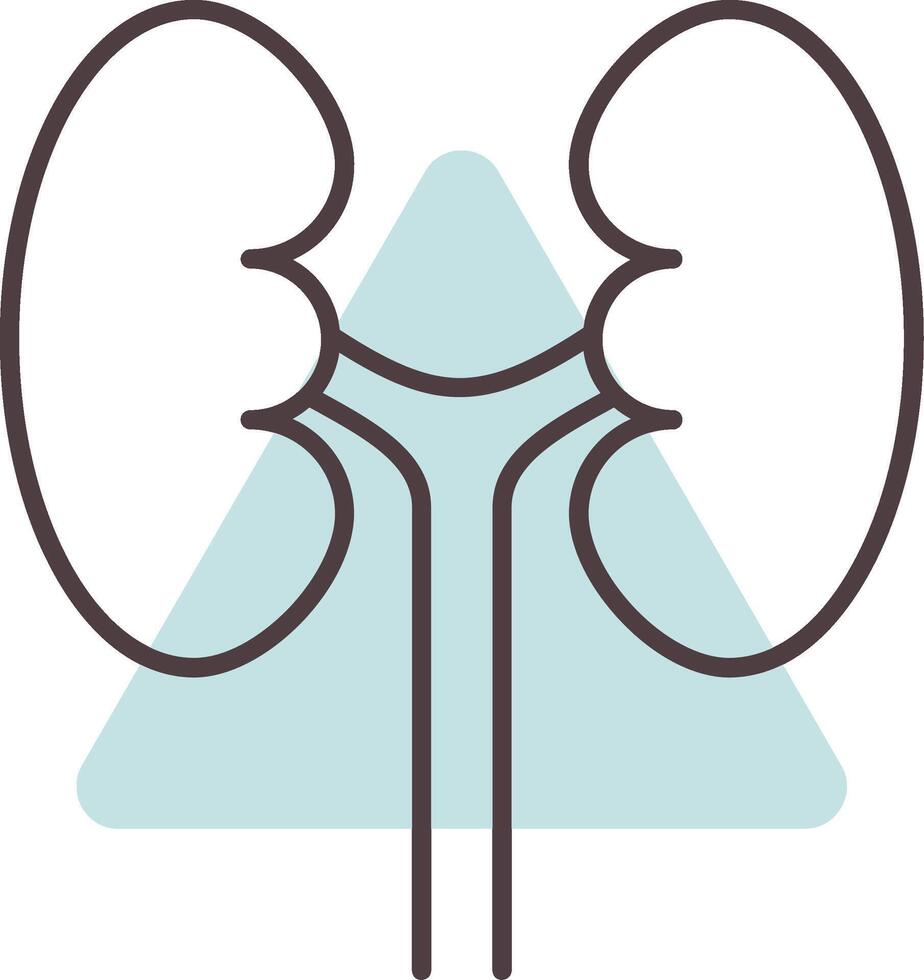 Urology Line  Shape Colors Icon vector