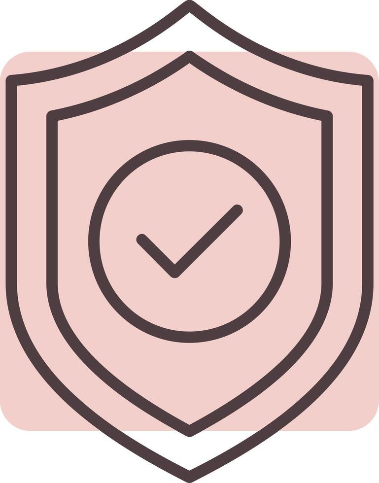 Protection Line  Shape Colors Icon vector