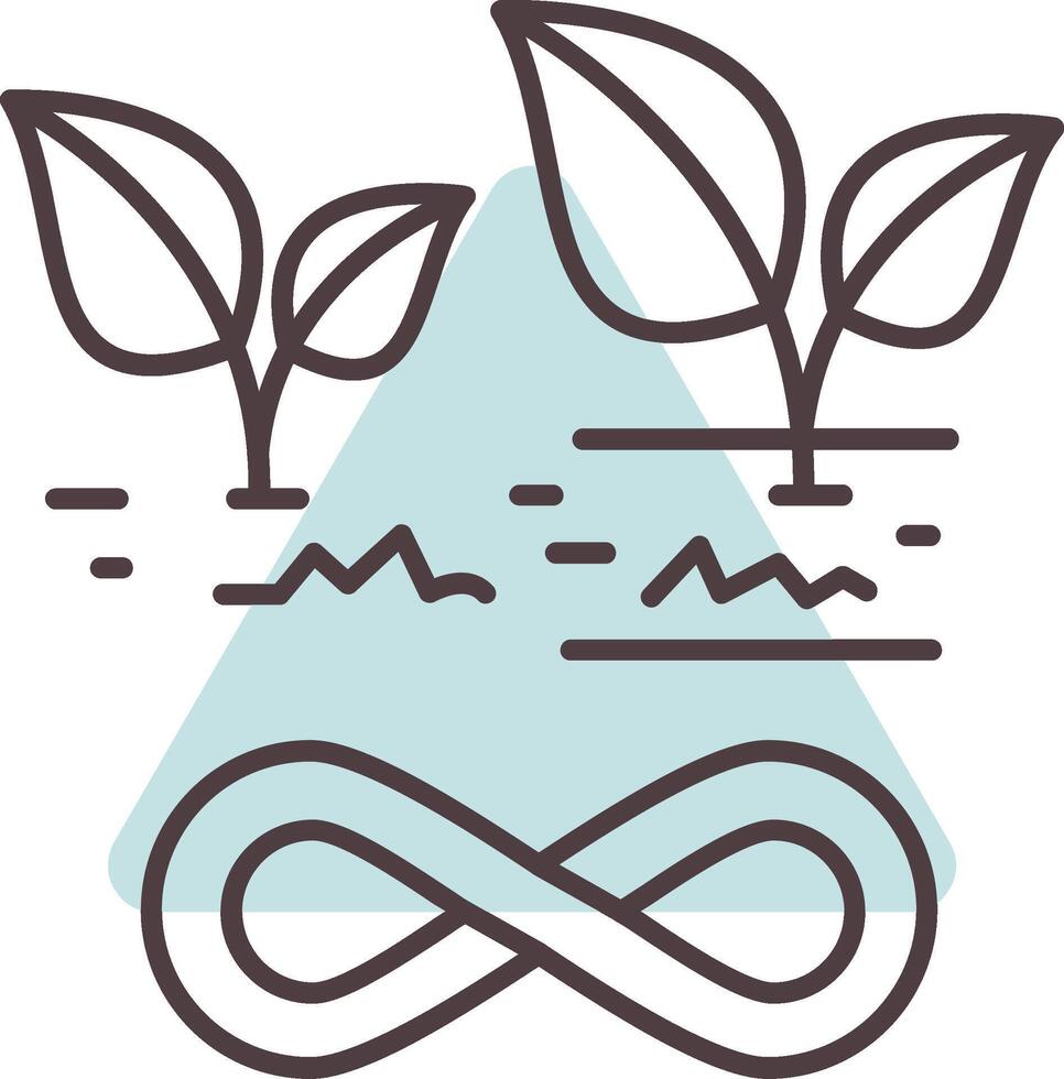 Sustainable Agriculture Line  Shape Colors Icon vector