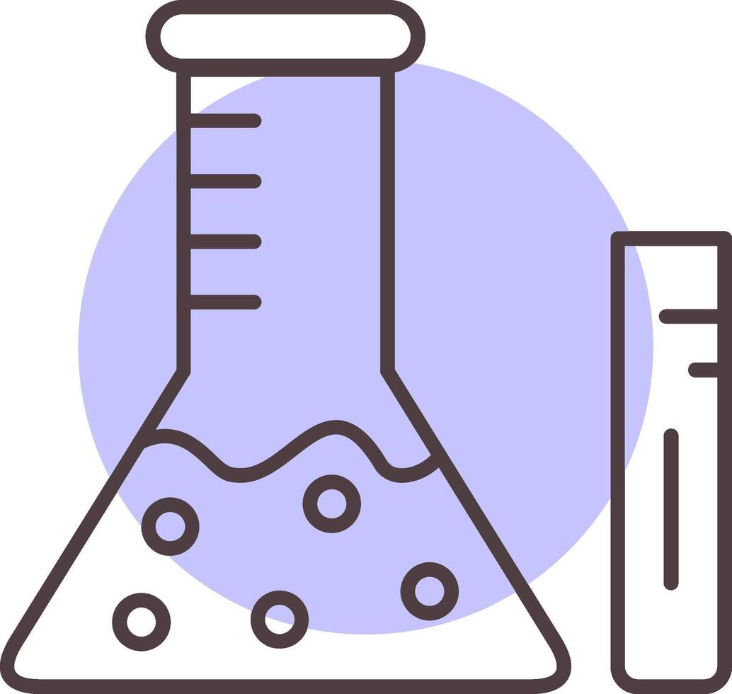 química línea forma colores icono vector