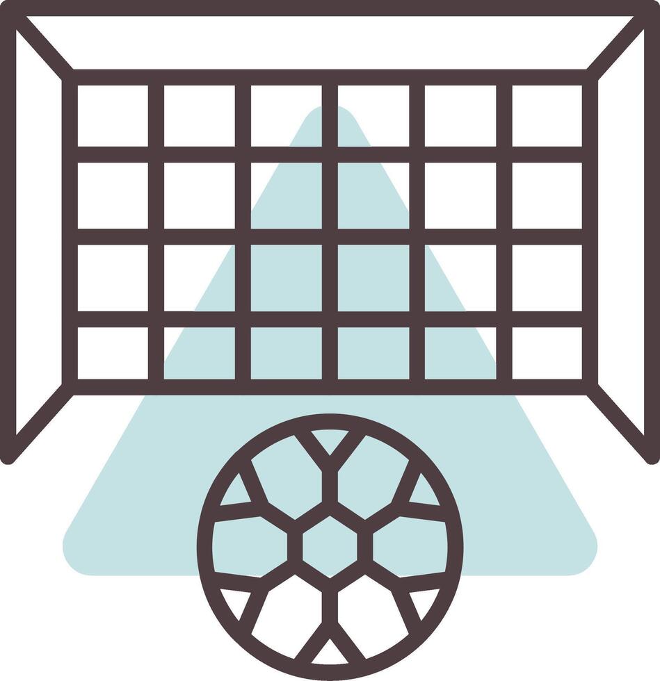 Goal Post Line  Shape Colors Icon vector