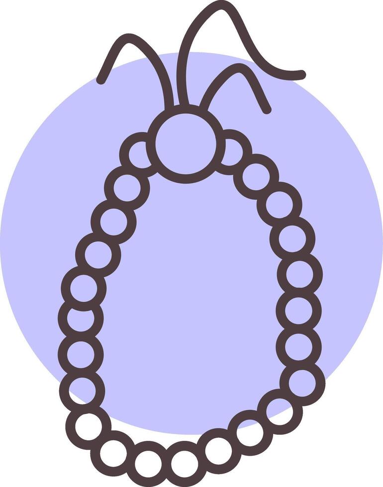Prayer Beads Line  Shape Colors Icon vector