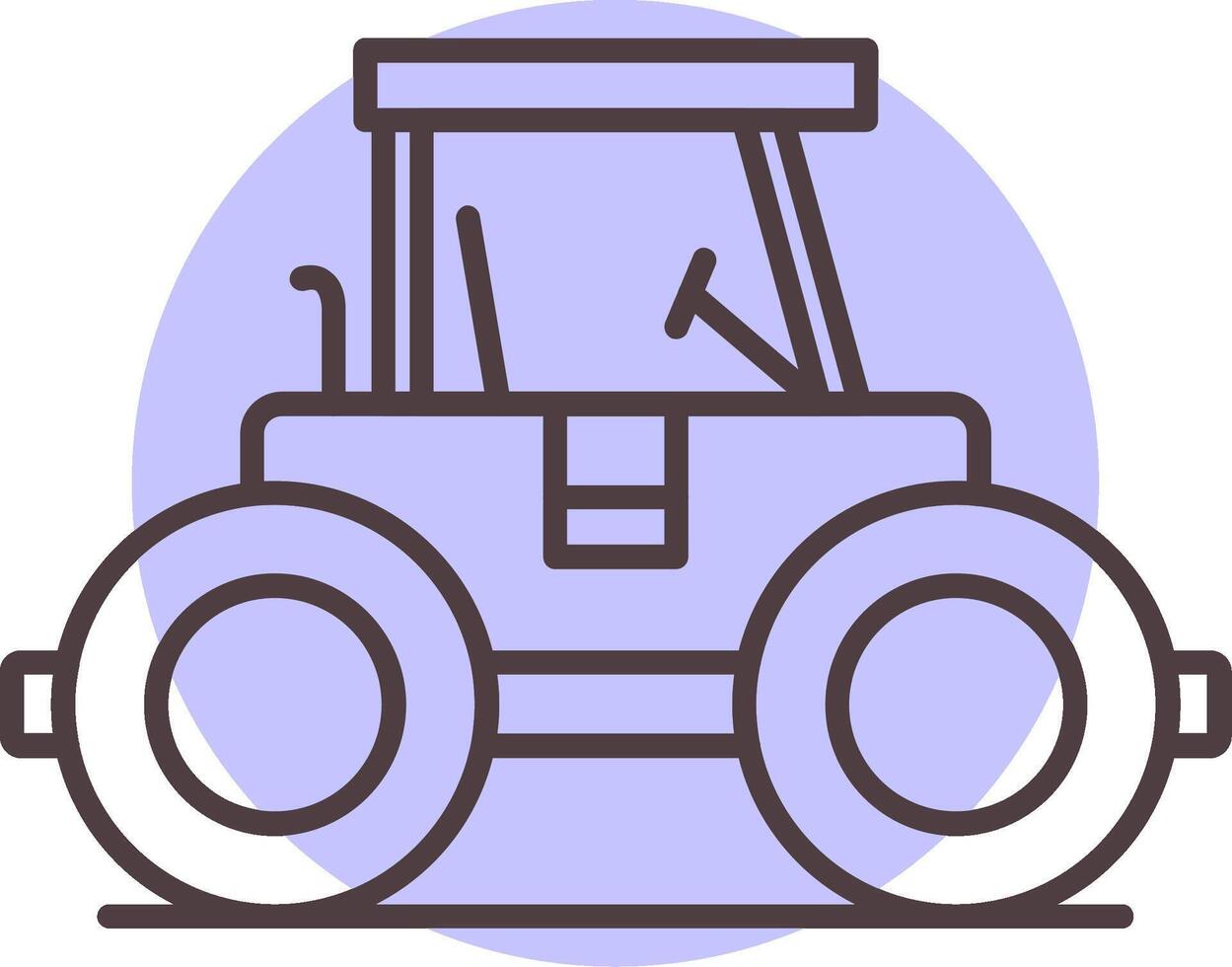 Road Roller Line  Shape Colors Icon vector