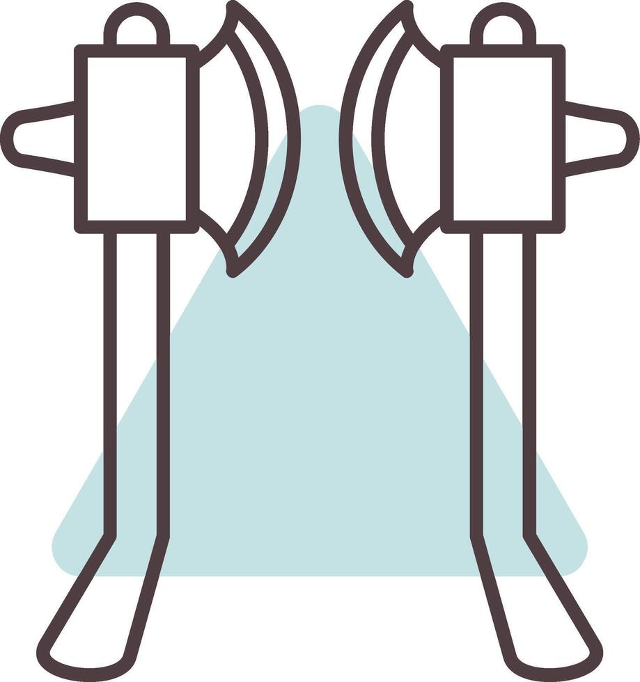 Axes Line  Shape Colors Icon vector
