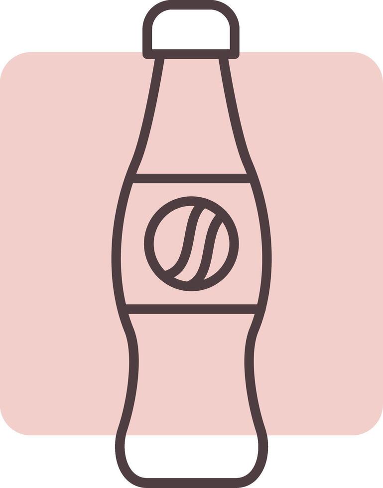 Cola Line  Shape Colors Icon vector