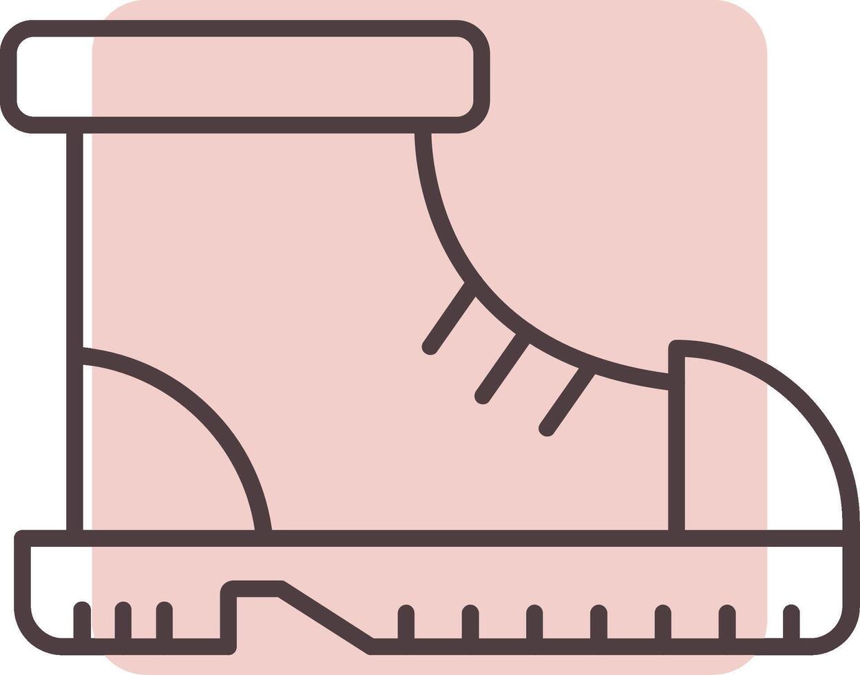 Boot Line  Shape Colors Icon vector