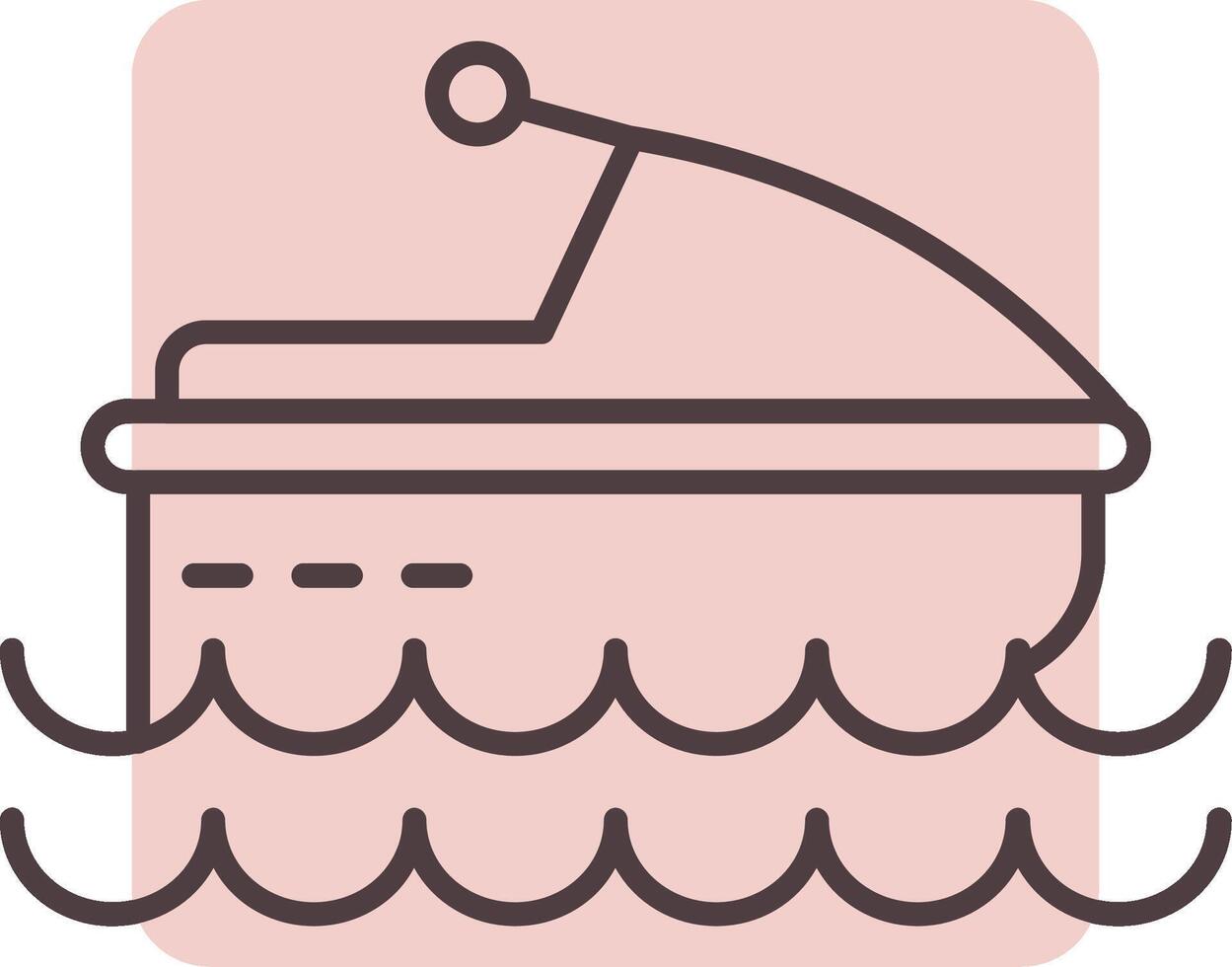 Jet Ski Line  Shape Colors Icon vector