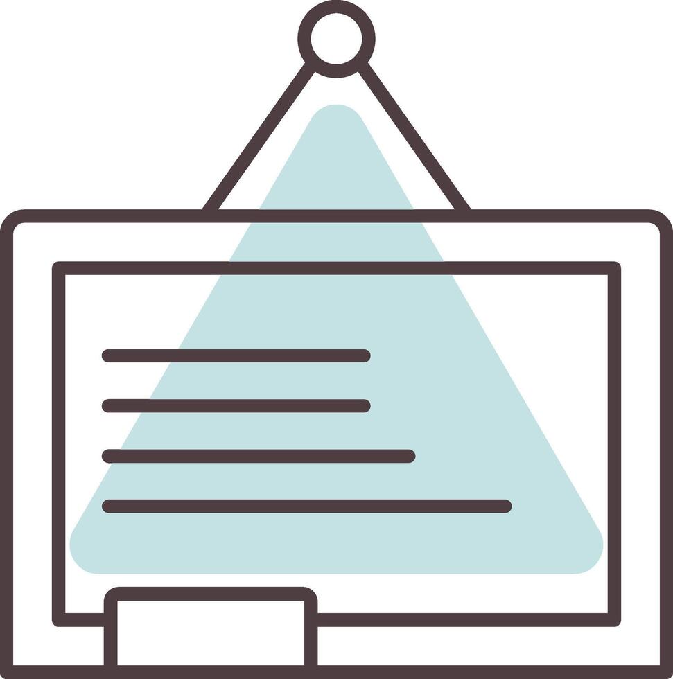 Blackboard Line  Shape Colors Icon vector