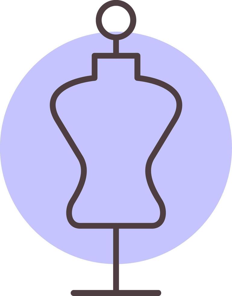 Mannequin Line  Shape Colors Icon vector