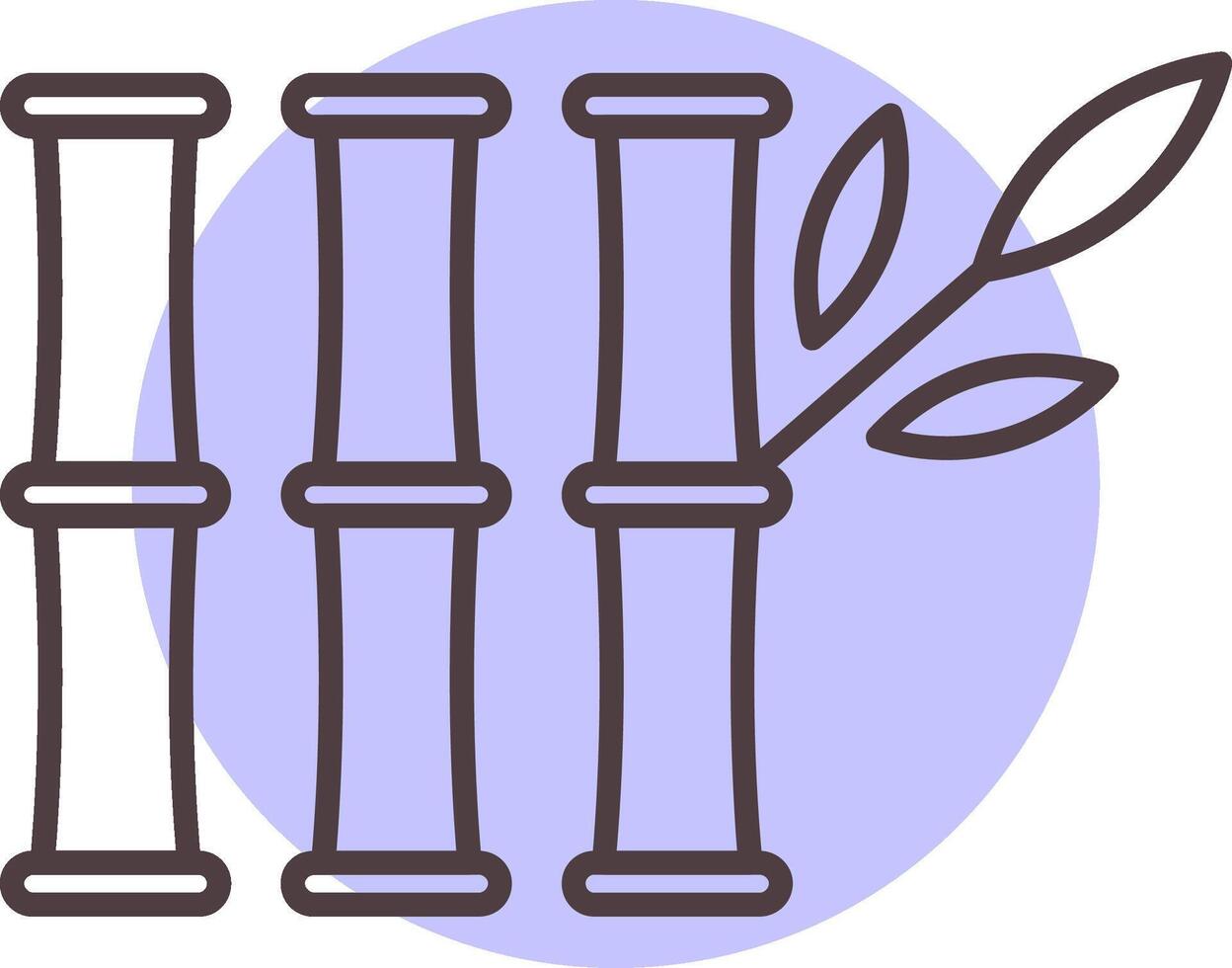 Bamboo Line  Shape Colors Icon vector