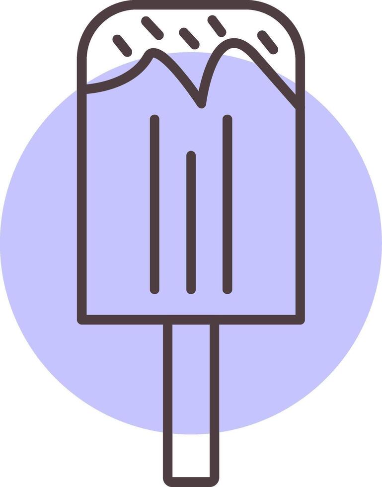 Ice Cream Line  Shape Colors Icon vector